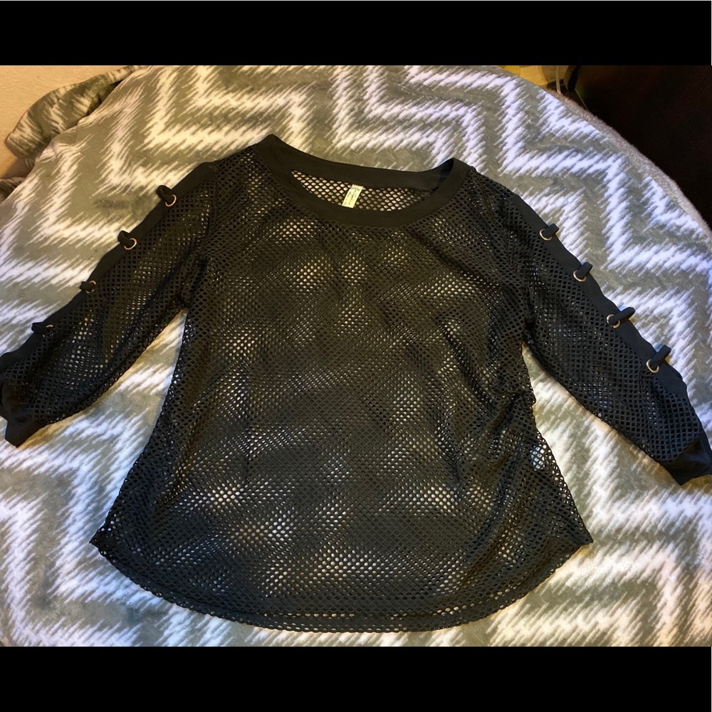 Black Mesh Top
